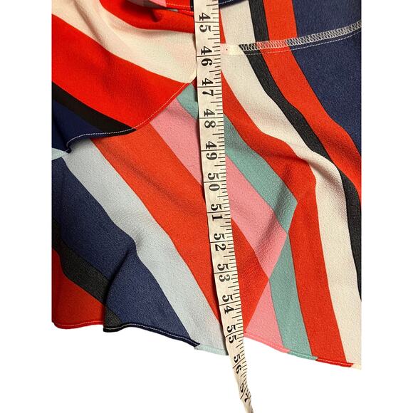 DR Collection by Donna Ricco Sleevless Multicolor Striped Midi Dress Size 16 - Picture 7 of 7